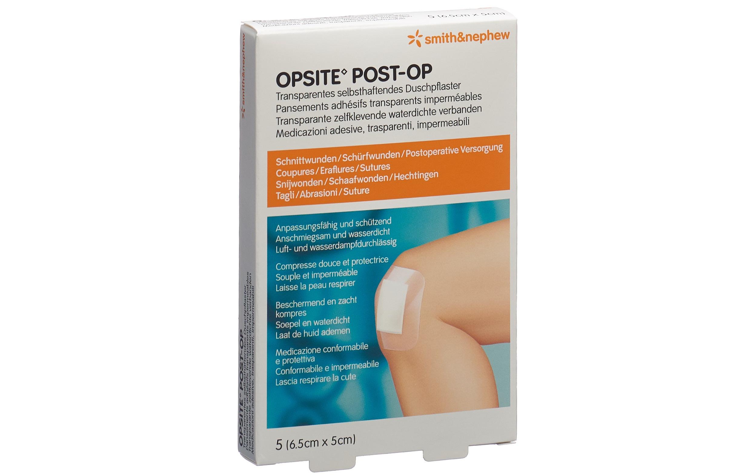 Wundpflaster Opsite Post-OP 6.5 x 5 cm, 6 x 5 PflasterSteriler Folienverband mit absorbierendem Wundpad