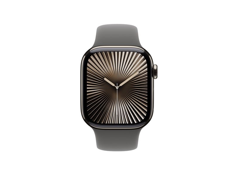 Apple Watch Series 10 42 mm LTE Titanium Stone Grey Sport M Eine glatte Zehn
