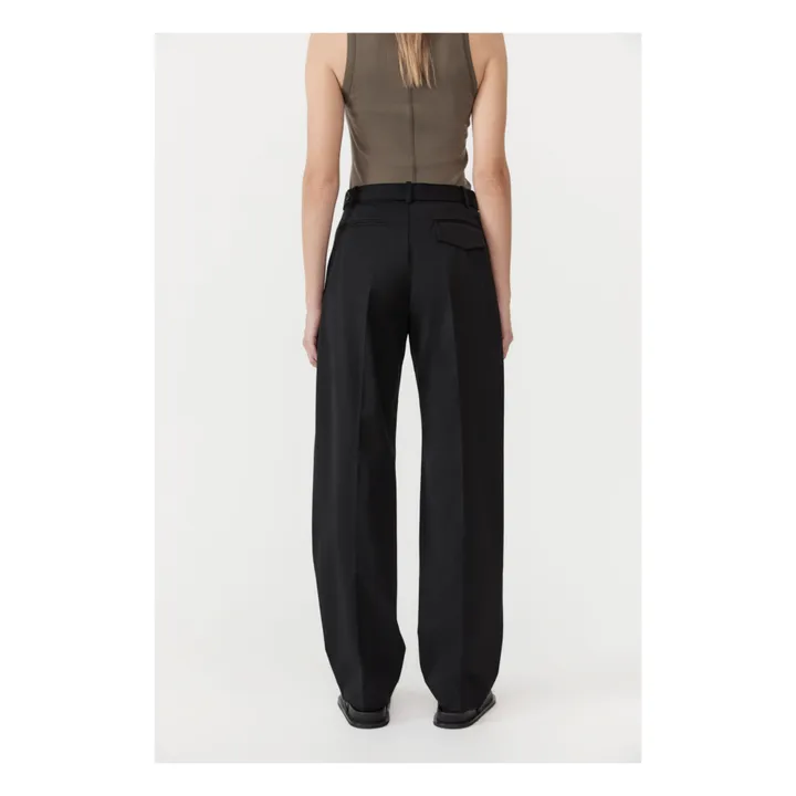St Agni Pantalon Ceinturé | Noir