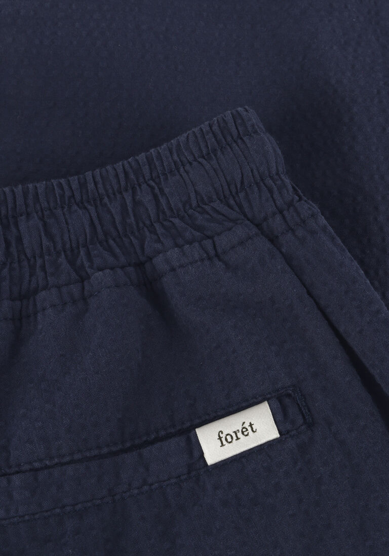 donkerblauwe forét korte broek hush seersucker short