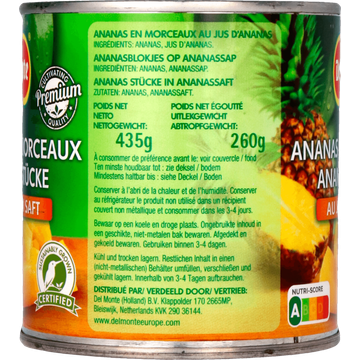 Del Monte Ananasblokjes op Sap 435g