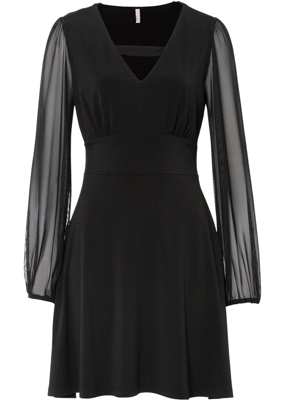 Robe en jersey avec manches en mesh