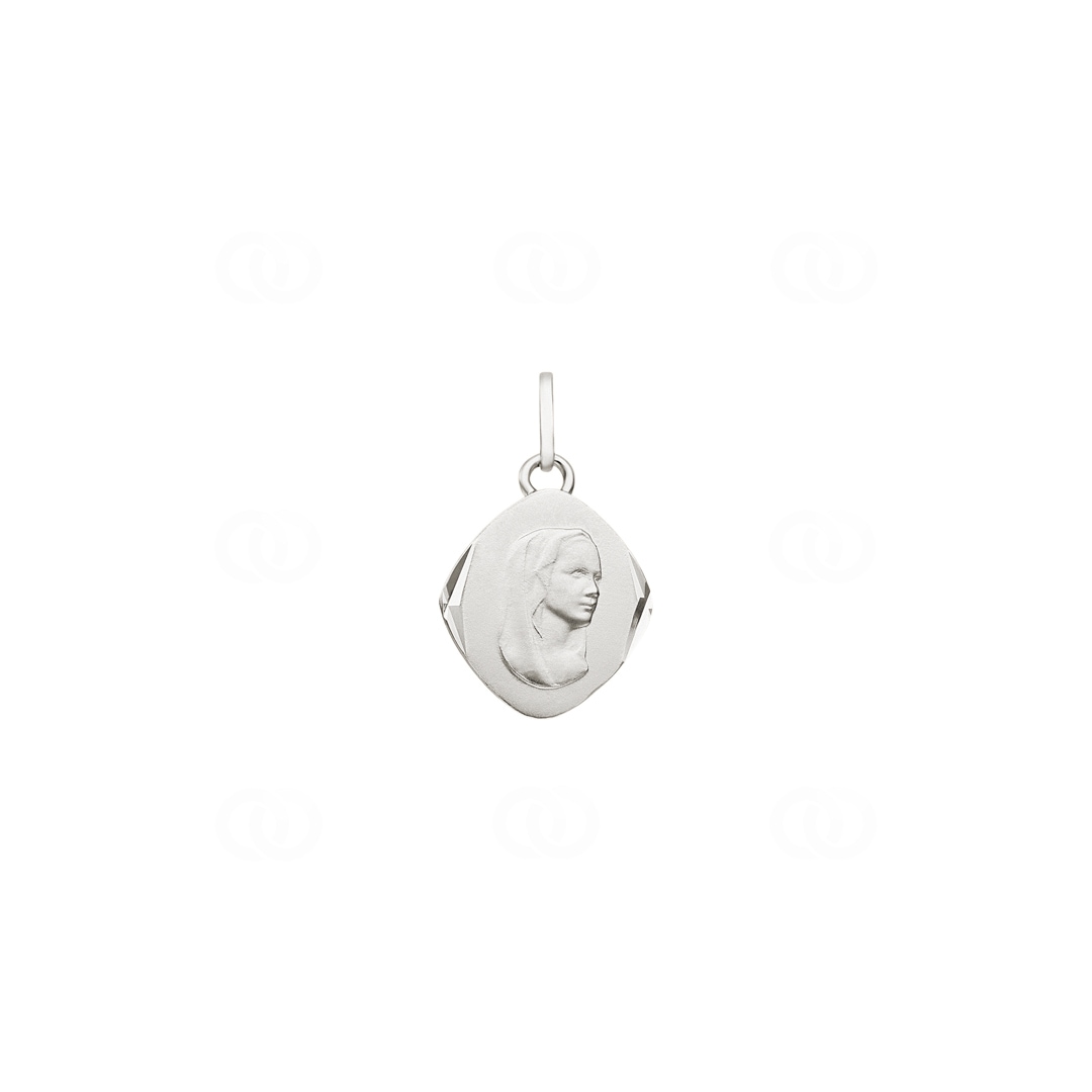 Anhänger 925 Silber rhodiniert Madonna 14x14mm