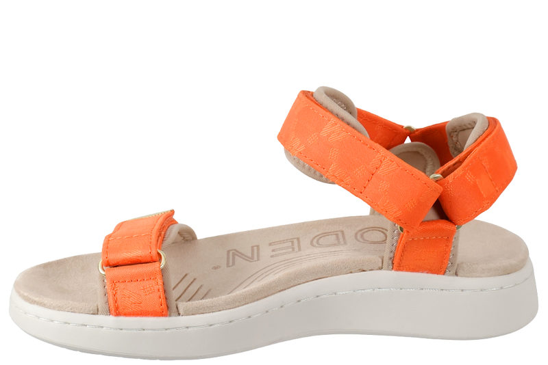 WODEN LINE WOVEN TIGER SANDAL I NEON ORANGE TEKSTIL