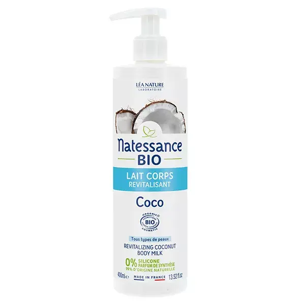 Loção Corporal Revitalizante Orgânica de Coco Natessance 400ml