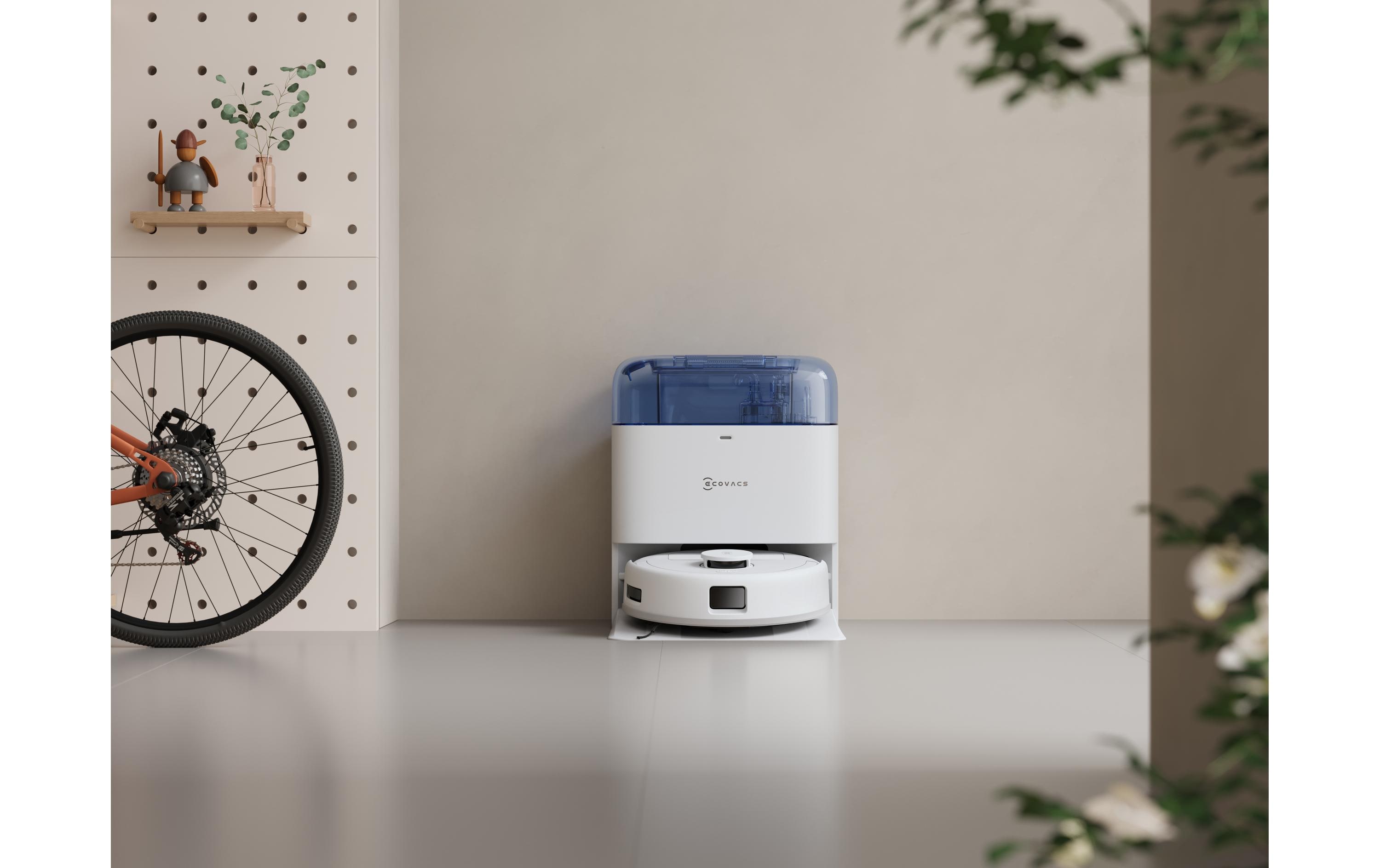 Saug- und Wischroboter Deebot Mini Blau<br>Saugroboter mit Reinigungs- und Ladestation, intelligenter Navigation und langer Laufzeit