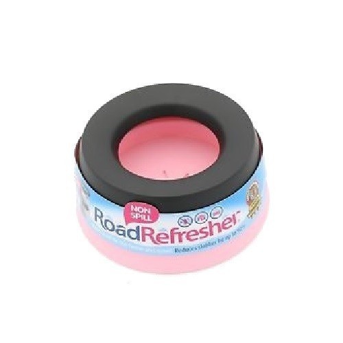 Tigela de água anti-respingos para cães ou gatos, rosa