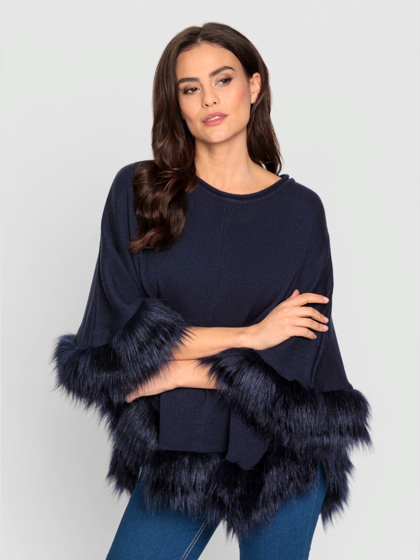 Poncho avec laine