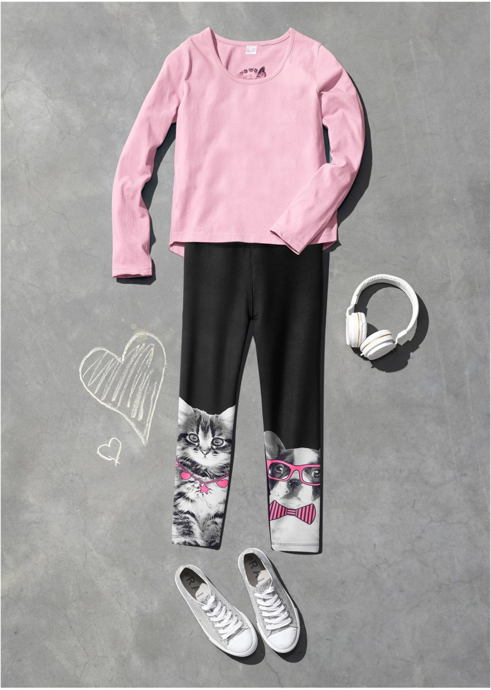 Lot de 3 T-shirts manches longues fille