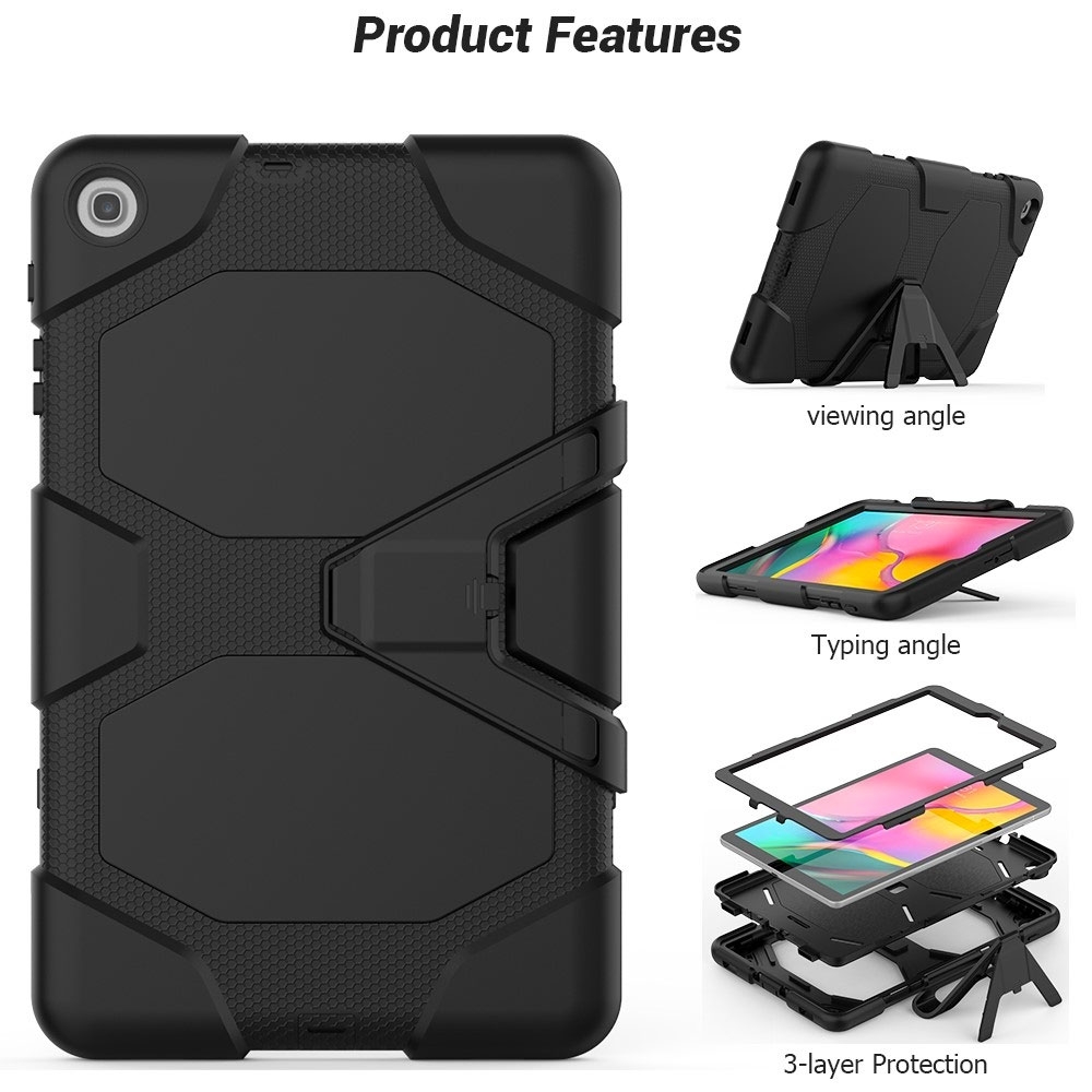 Samsung Galaxy Tab A 10.1 (2019) Outdoor Silikon Schutz Case Hülle - Schwarz