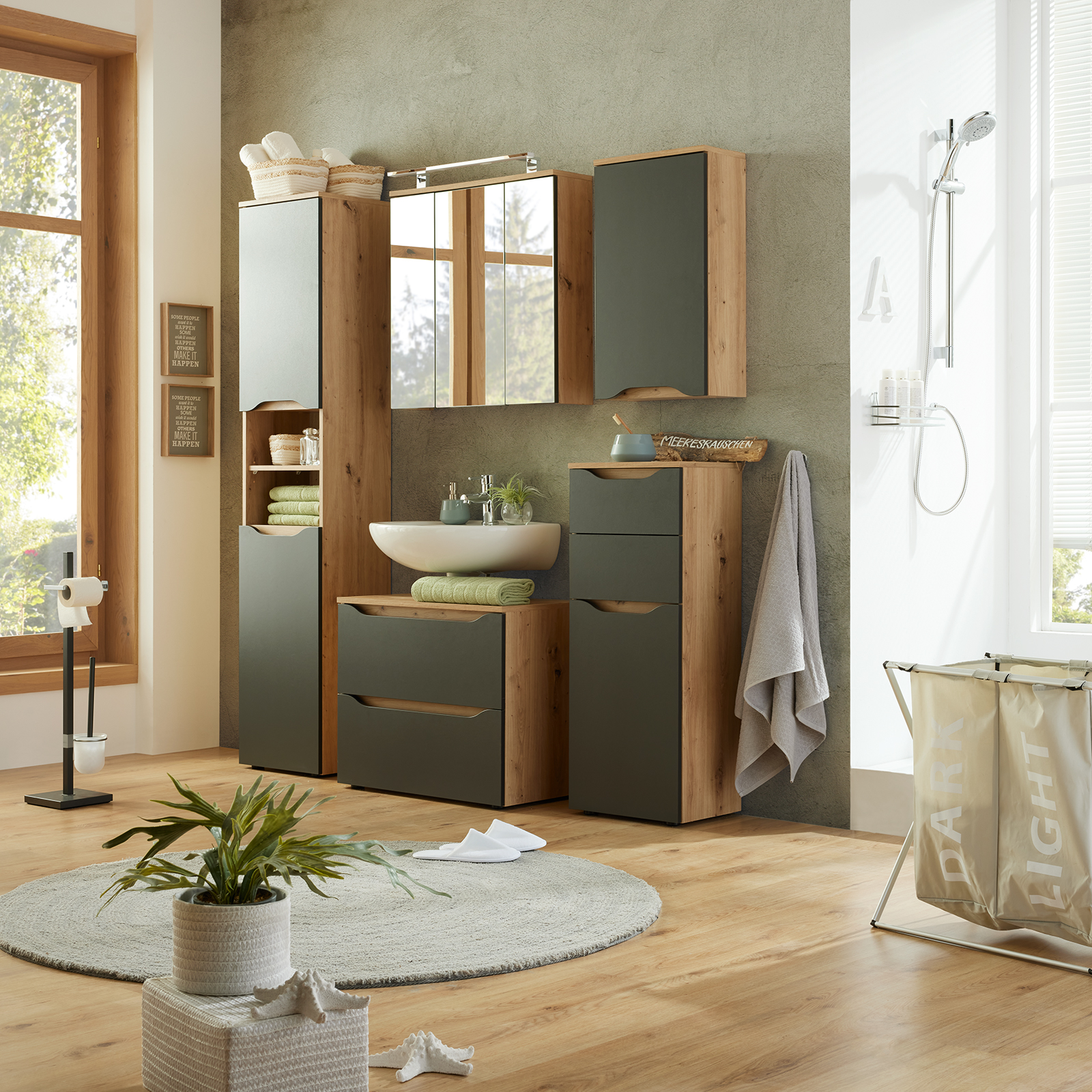Hängeschrank - Artisan Eiche-anthrazit - SoftClose - 40 cm