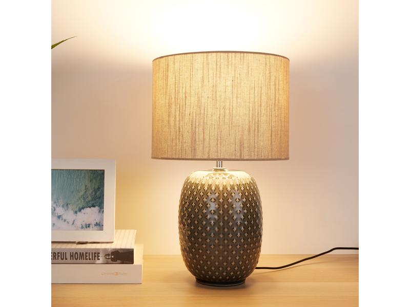 Pauleen Tischleuchte Pretty Classy 1x E27 Dunklelgrau/Beige Tischleuchte, Dunklelgrau/Beige