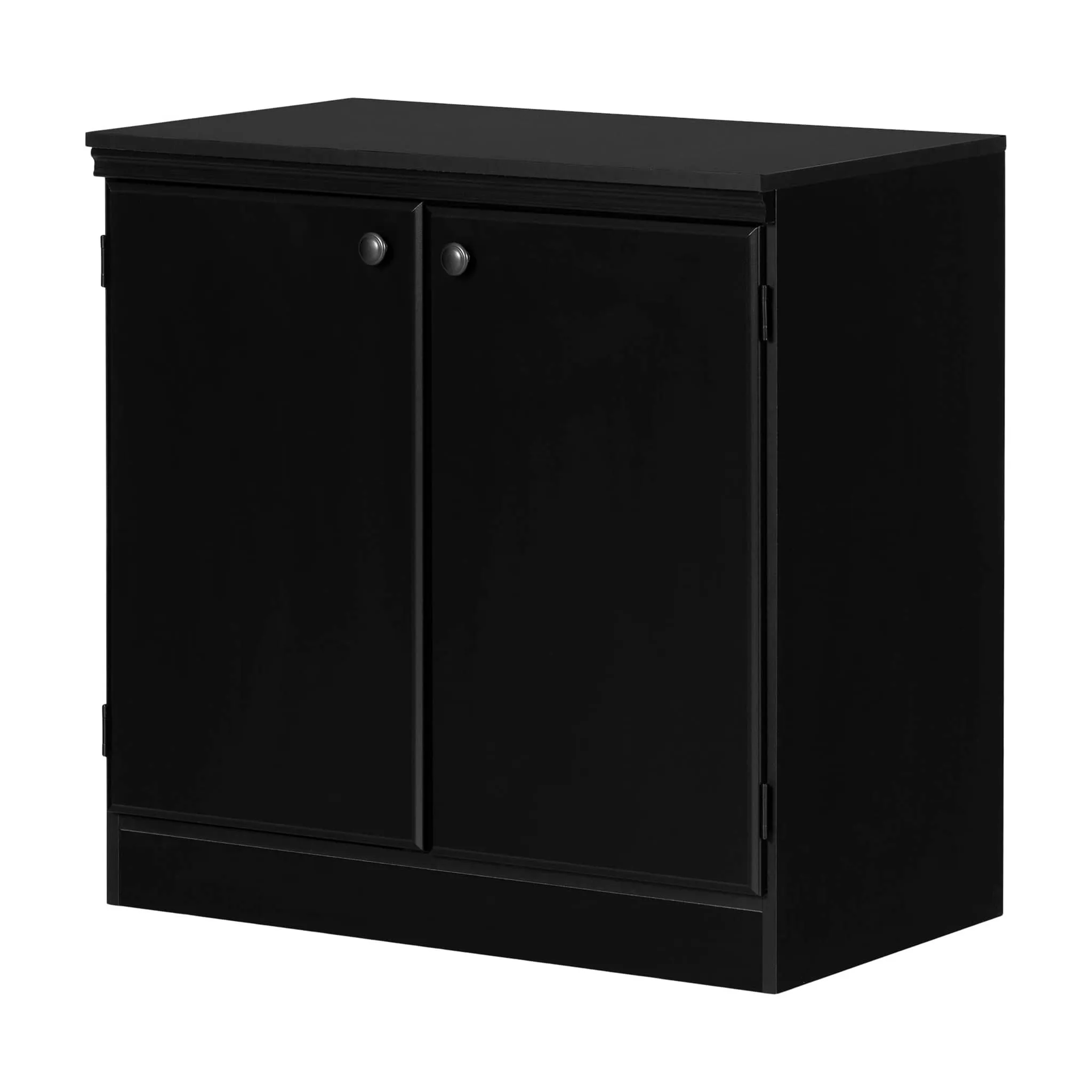 South Shore Armoire de Rangement 2 Portes - Morgan Noir Solide