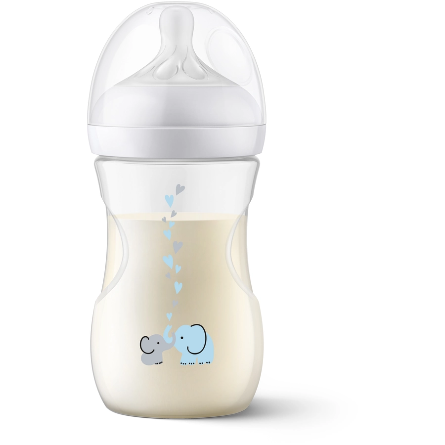 Philips Avent Babyflasche SCY67381 Natural Response mit AirFree Ventil 260ml Neutral Elefant