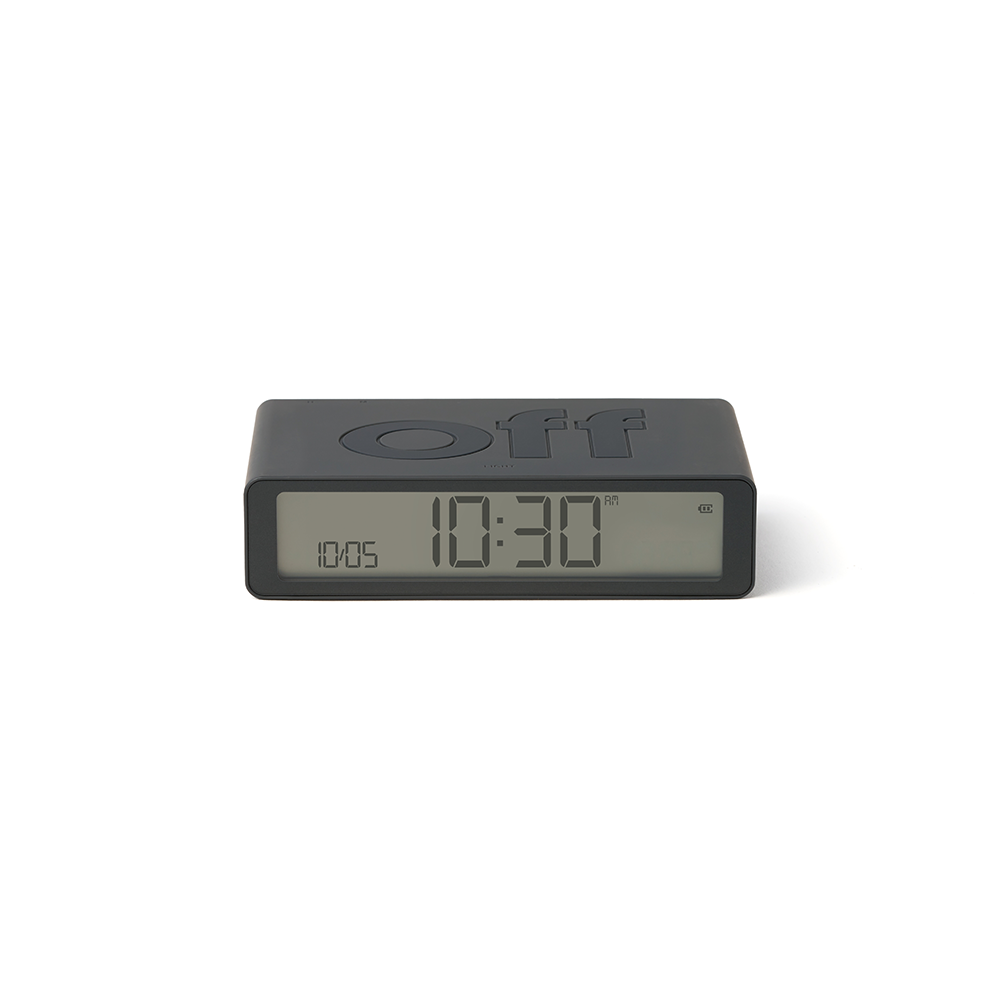 Flip Classic Digitaler Wecker Nachttisch Uhr mit LCD Display (LEX-LR157G3) - Dark Grey