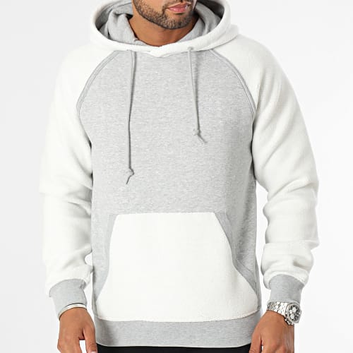 Sweat Capuche Essential IM4449 Gris Chiné Blanc