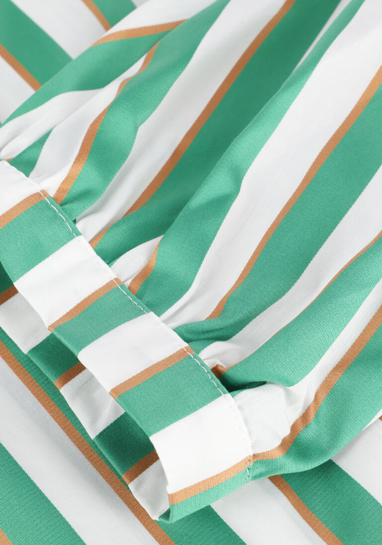 ACCESS groene access midi jurk striped shirt dress