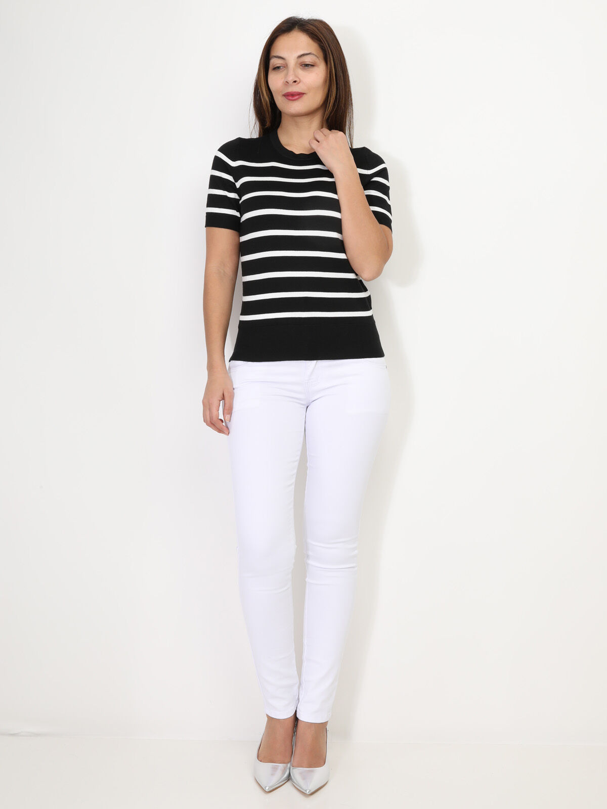 Top marinière- Noir