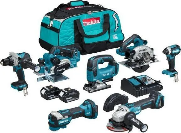 MAKITA.ZES.COMBO 18V (DDF486 DGA504 DHS660 DJV182 DKP181 DTD153 DTM52) 2x5,0Ah TORBA DLX7019TX1