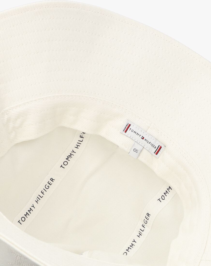 TOMMY HILFIGER witte tommy hilfiger hoed iconic monogram bucket hat