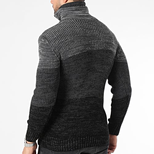 Pull Col Amplified Gris