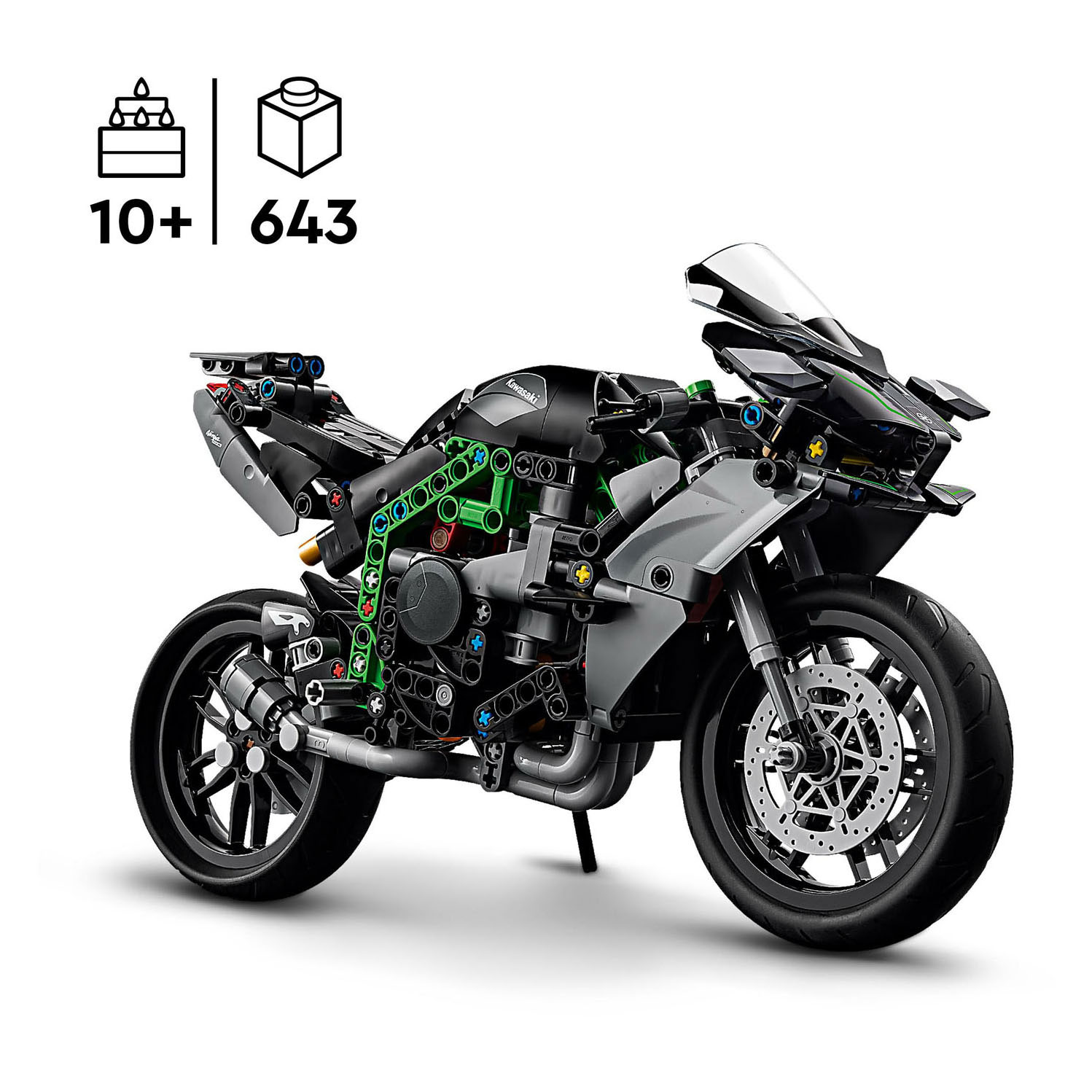 LEGO Technic 42170 Kawasaki Ninja H2R motor