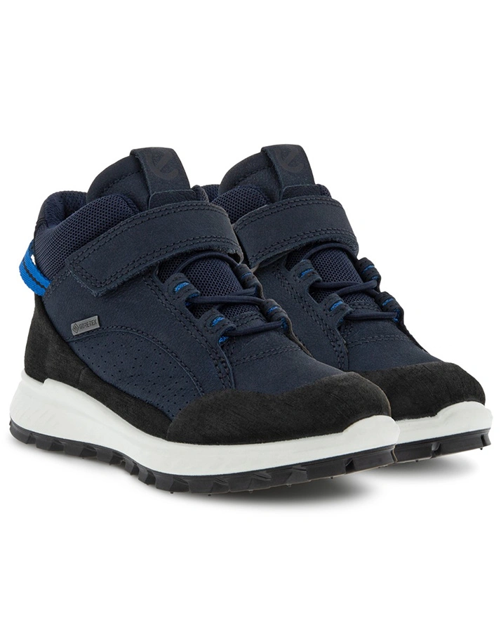 Leder-Klettstiefel EXOSTRKids gefüttert in black/night sky
