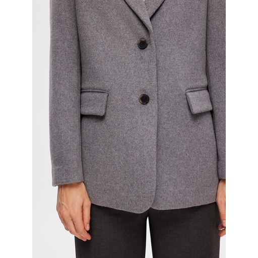 Selected Femme Sasja Wool Blazer, Light Grey Melange, 38