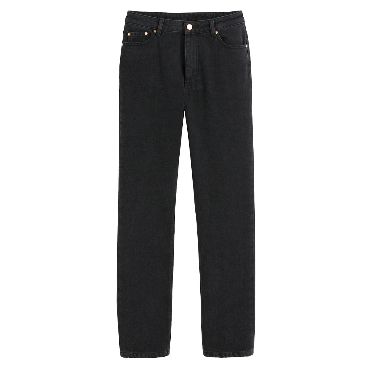 COLEÇÕES LA REDOUTE<br>Calça jeans regular, reta, cintura alta