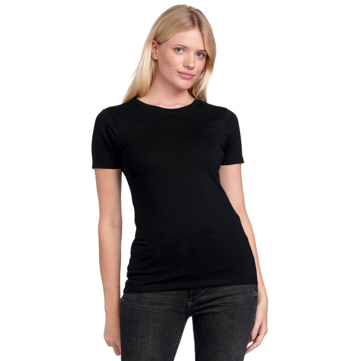 Gina Benotti Damen T-Shirt im Basic-Look schwarz