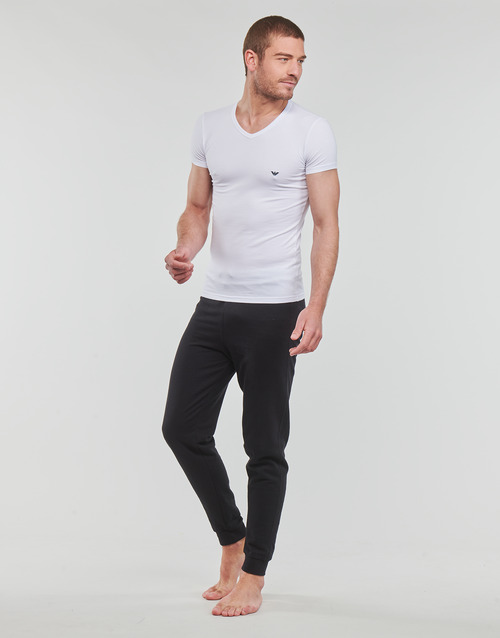 Emporio Armani - V NECK T-SHIRT SLIM FIT PACK X2 - Blanc / Marine