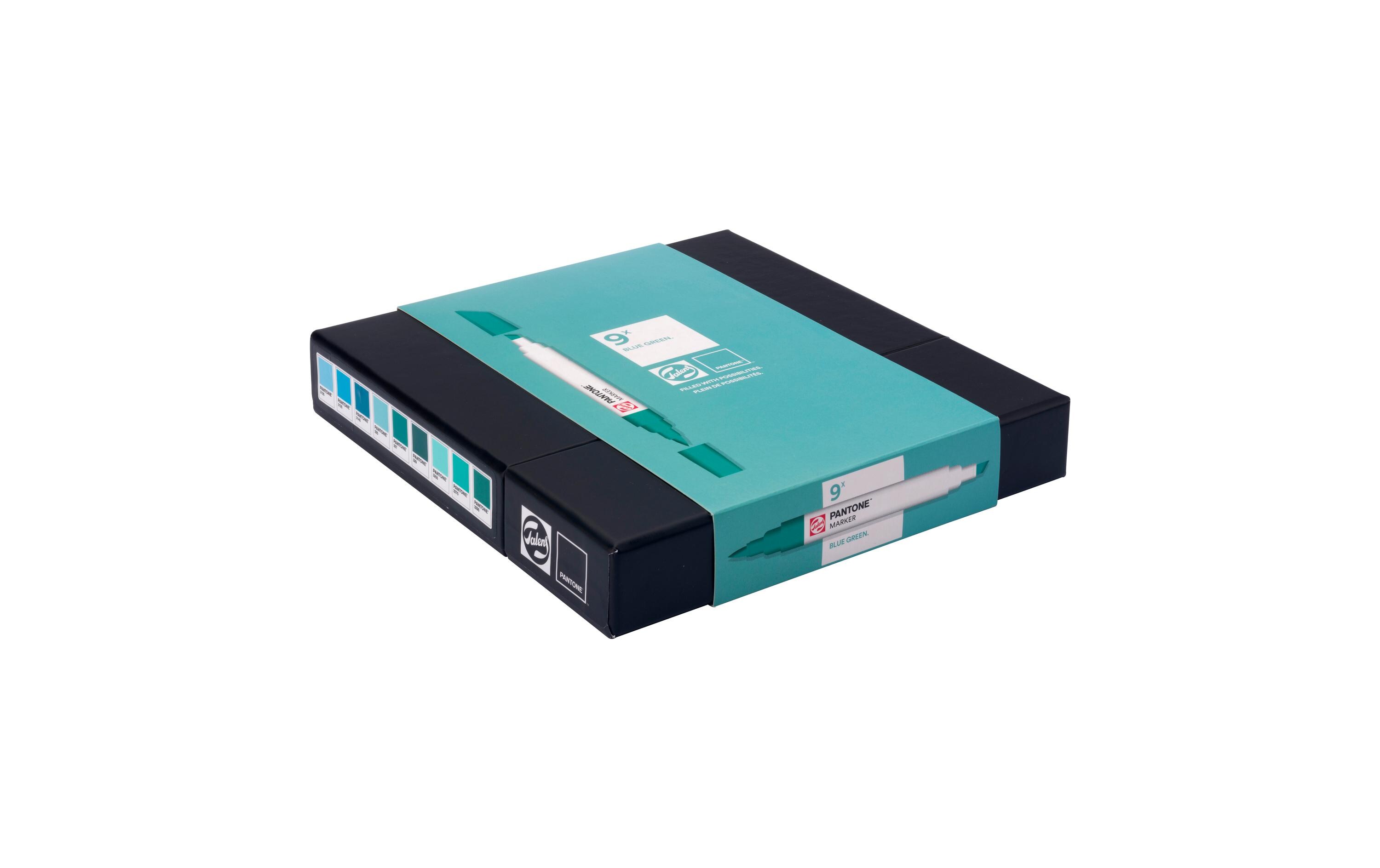 Pantone Marker 9x Set Blue/GreenWasserbasierte Marker