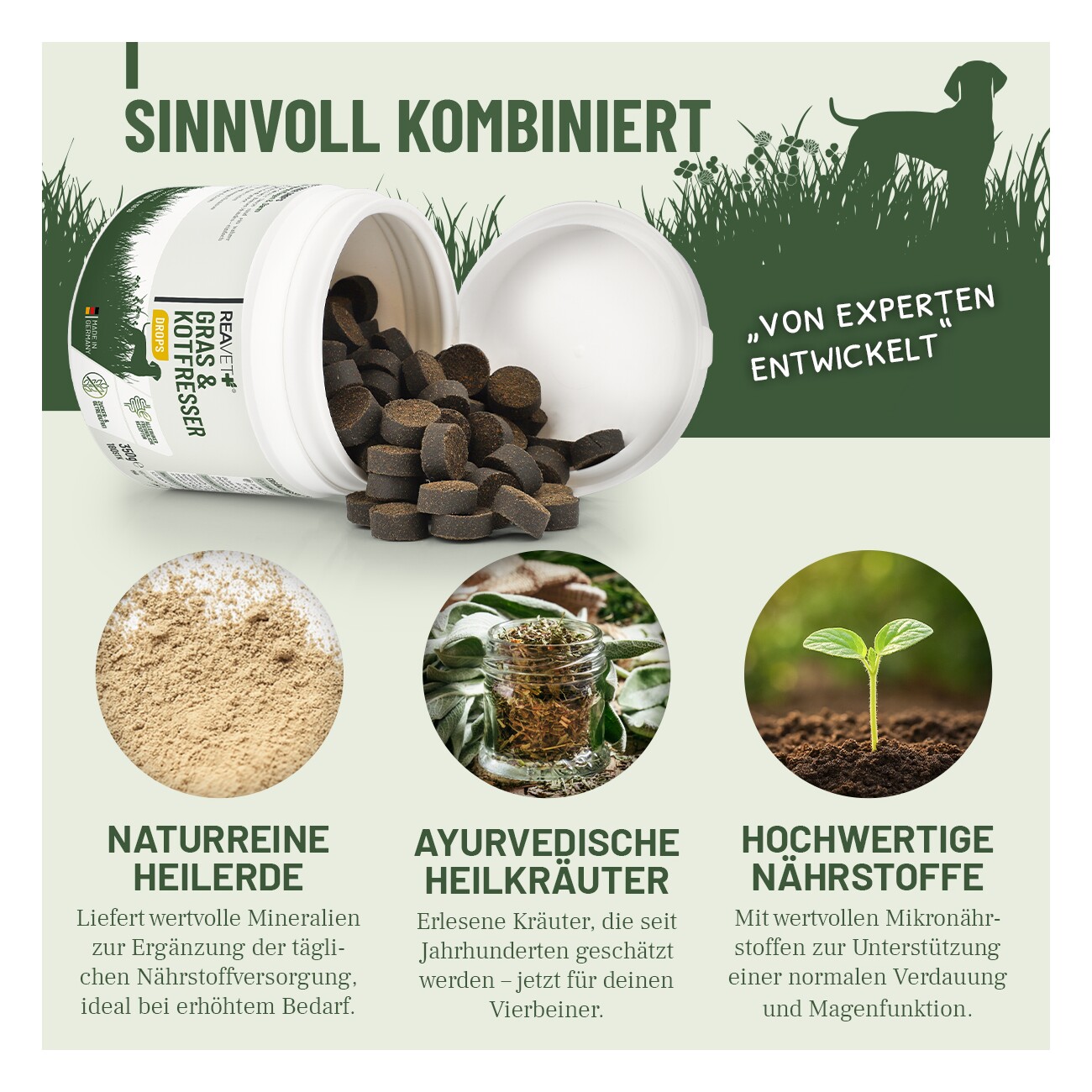 REAVET Gras & Kotfresser Drops 350g