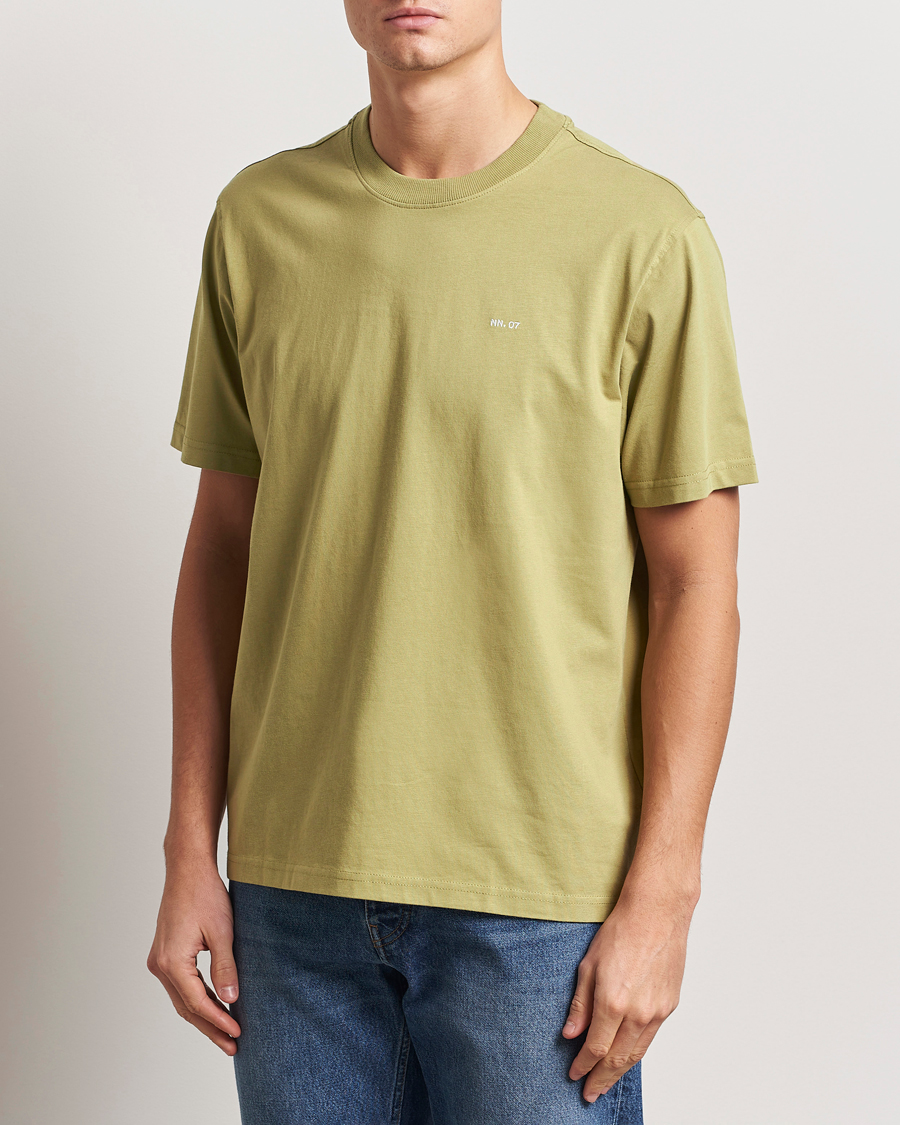 NN07 Adam Logo Crew Neck T-Shirt Evergreen