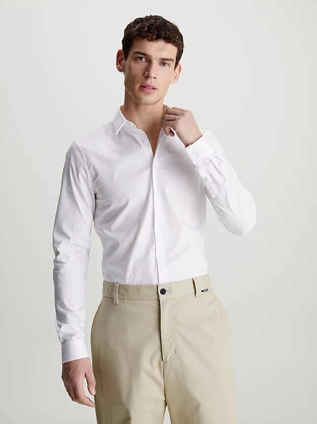 Camisa extra slim de popeline stretch