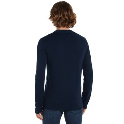 Pull homme Col V Kaki TOMMY HILFIGER