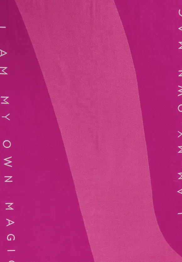 Jacquard Schal - bright cozy pink
