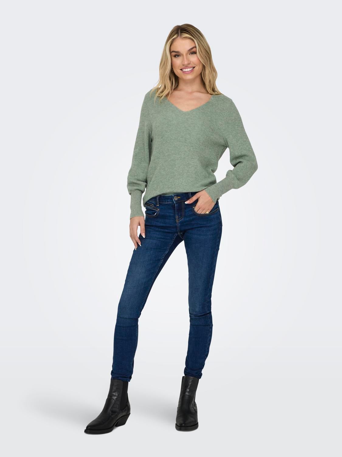 ONLATIA Strickpullover Chinois Green