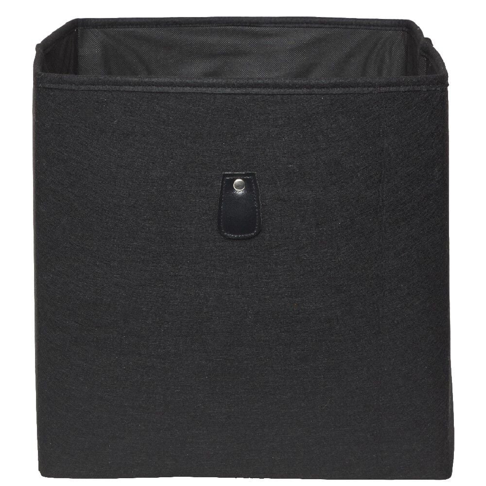 Panière Box Cube 31x29x31cm feutrine noir