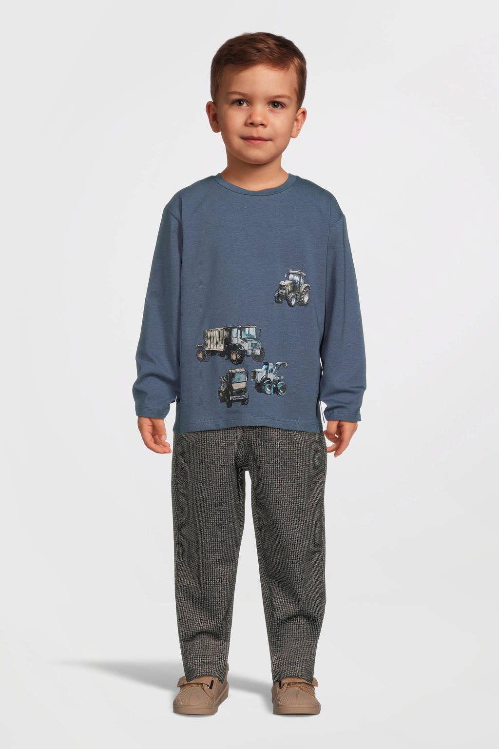 NAME IT longsleeve NMMNISA met printopdruk blauw
