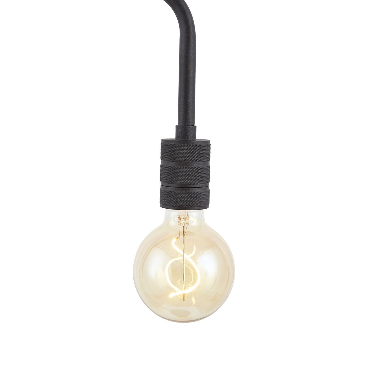 Moderne vloerlamp zwart met ronde tafel - Ostrich