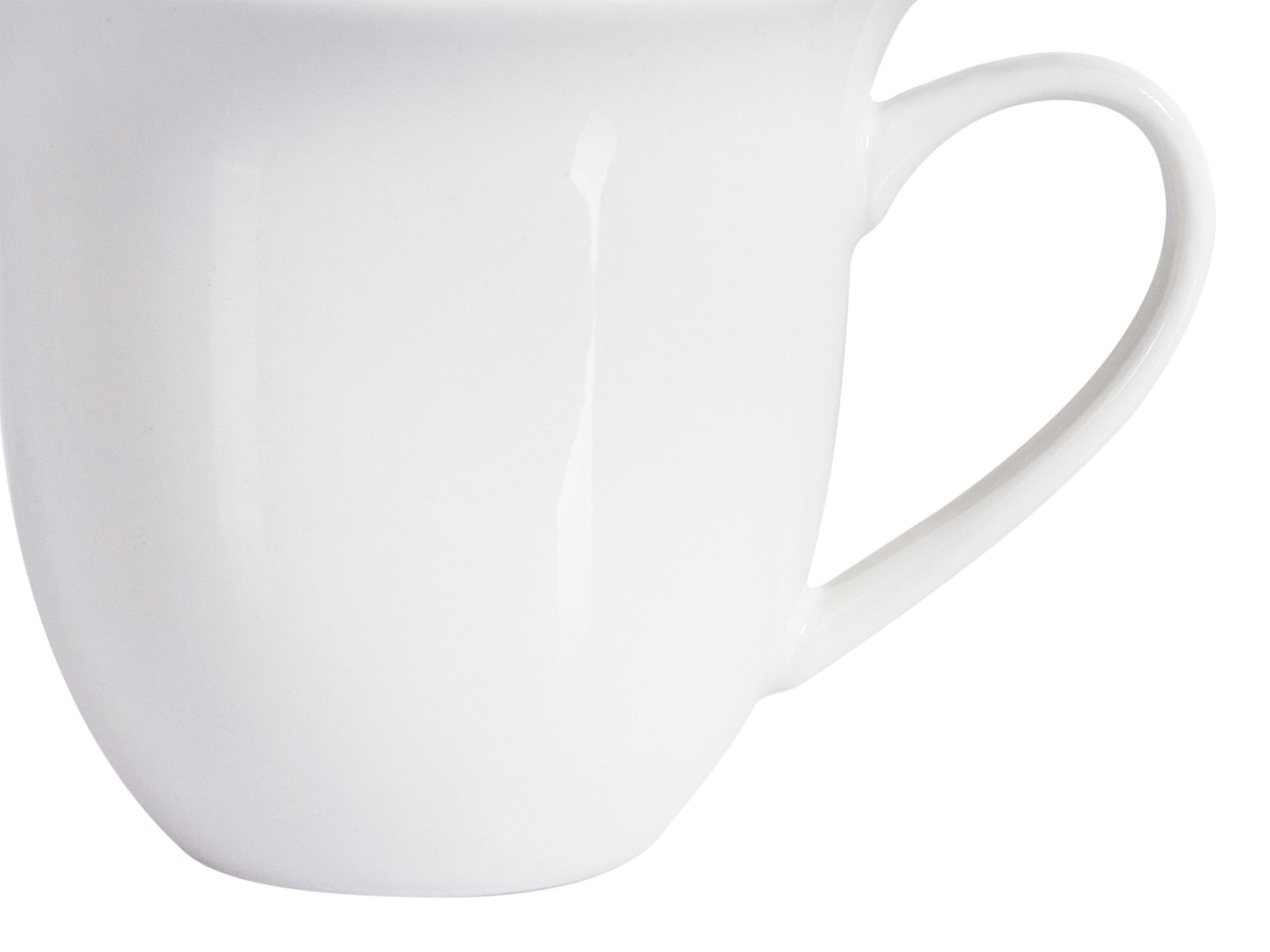 Set van 8 kopjes met schotels ELDERBERRY Porselein Wit