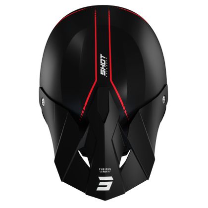 Casque cross Shot FURIOUS DRAW 3.0 - BLACK RED MATT 2023 - Noir / Rouge