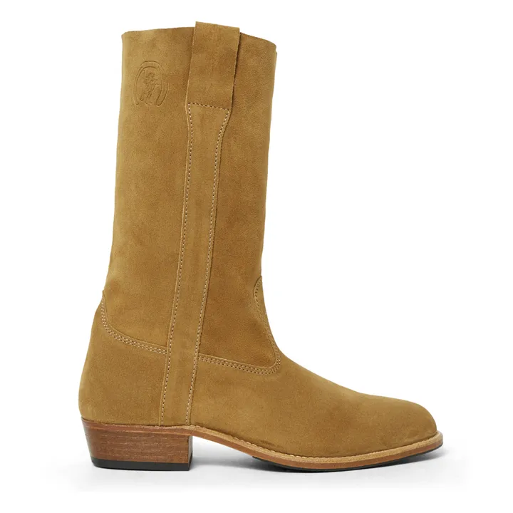 La Botte Gardiane Bottes Gardian Paris Cuir Velours | Camel
