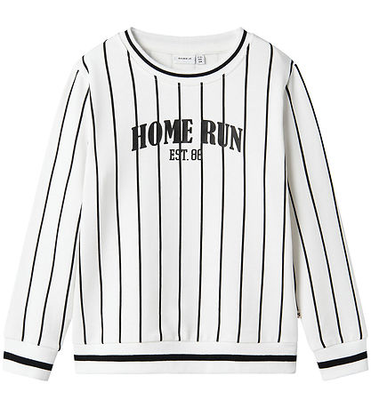 Name It Sweatshirt - NkmDeltem - Bright White m. Streifen