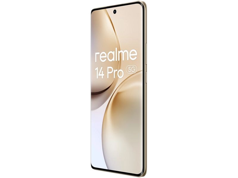 Realme 14 Pro 5G 256 GB Pearl White Android-Smartphone mit leistungsstarker Akkukapazität von 6000 mAh