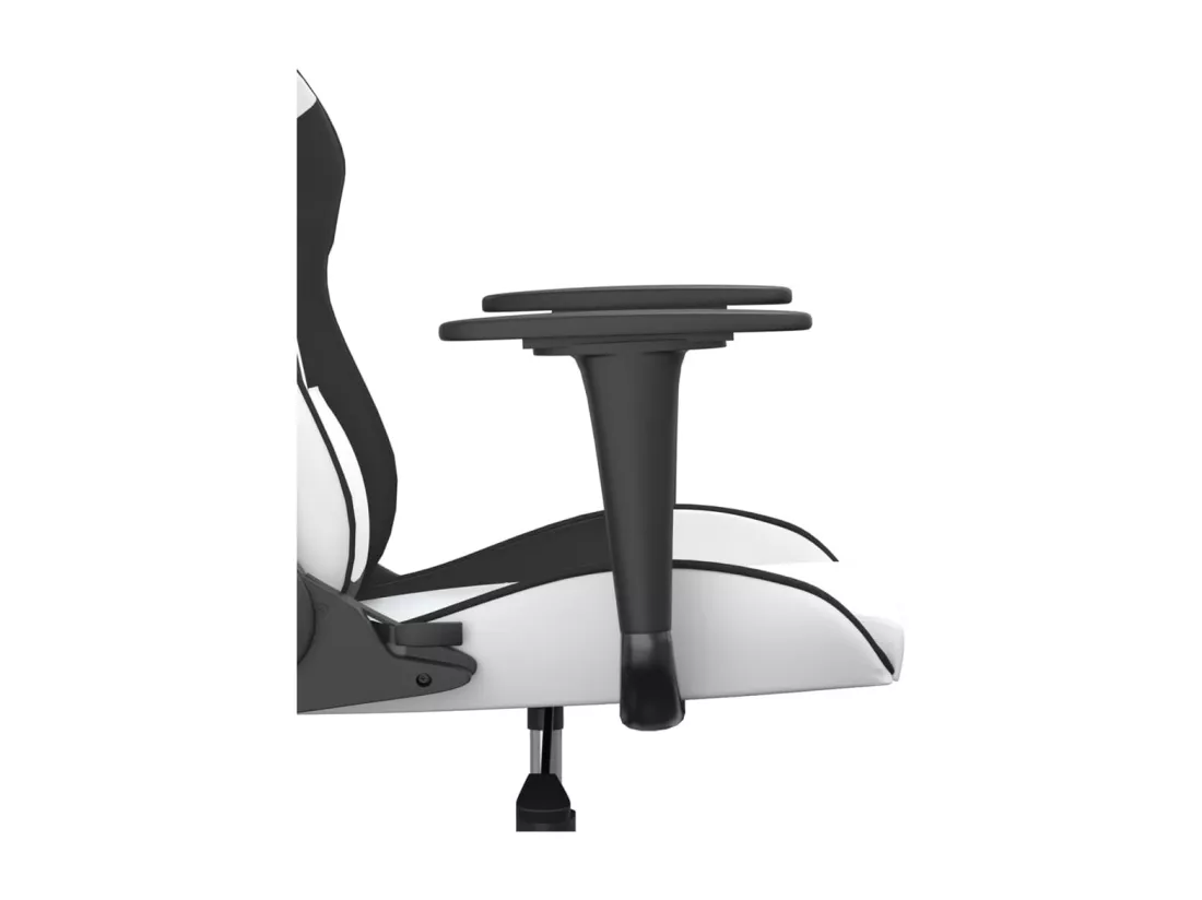 Chaise de jeu Blanc et noir Similicuir