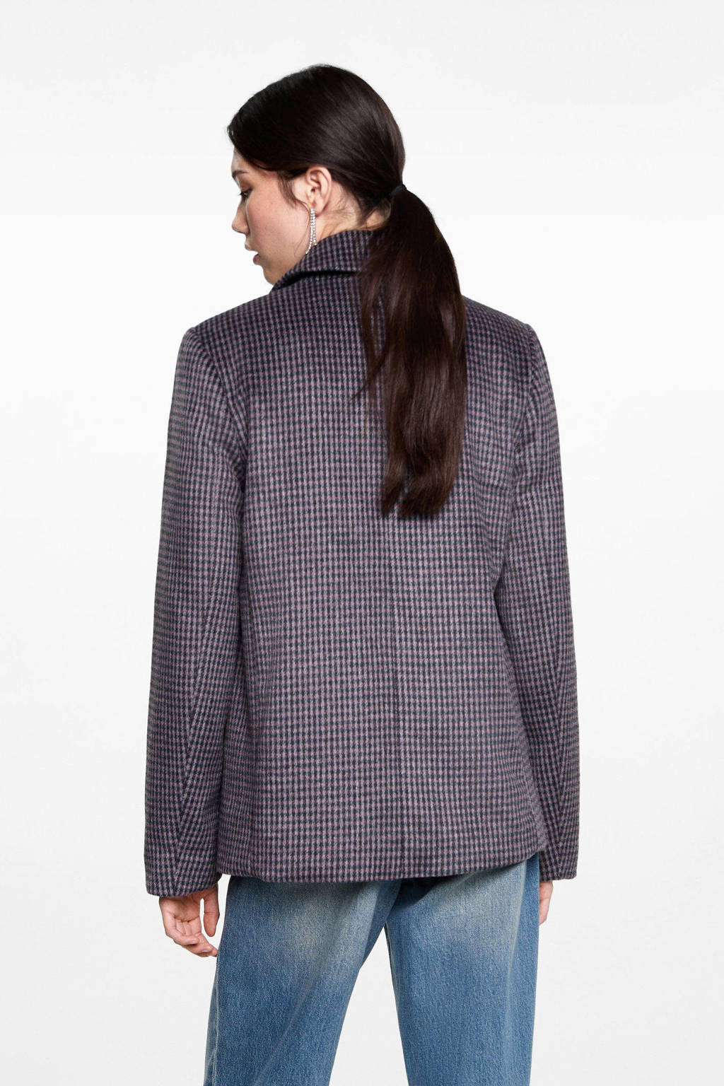 MANGO TEEN regular fit blazer paars