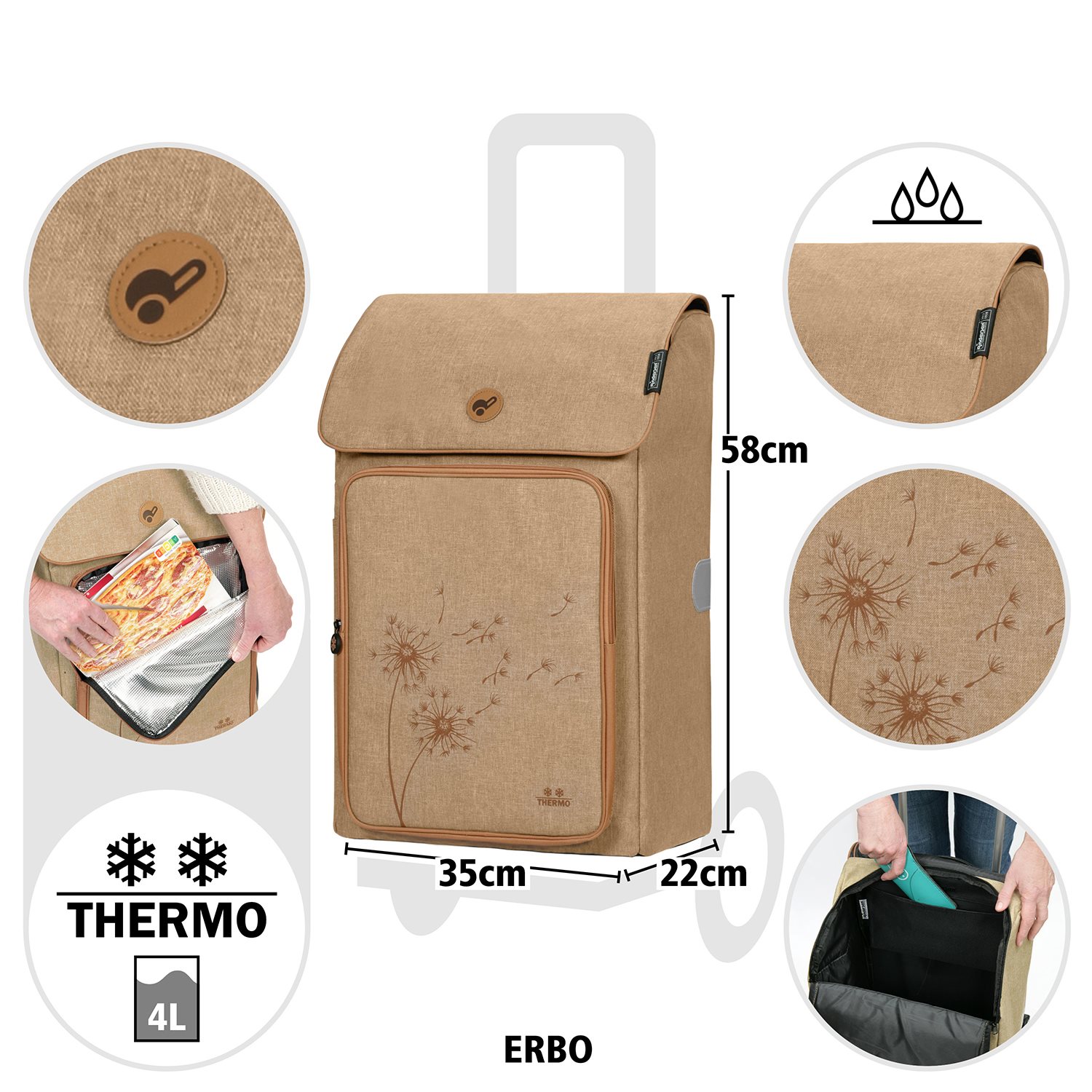Andersen Quattro Shopper Erbo beige