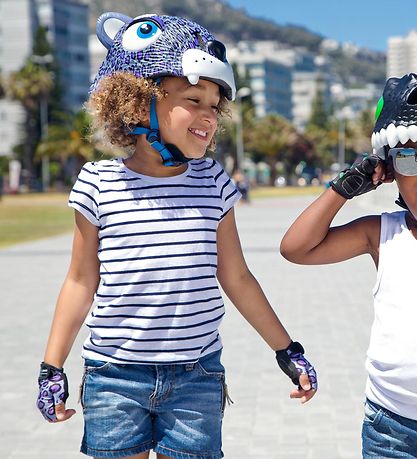 Crazy Safety Fahrradhelm m. Leicht - Leopard - Lila